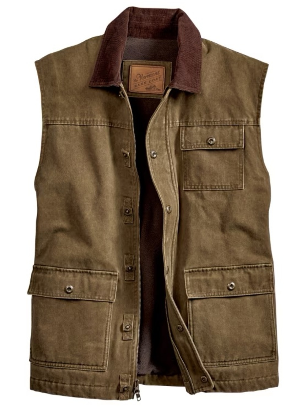The Vermont Country Store Original Barn Vest Fleece Lined XXL Workwear